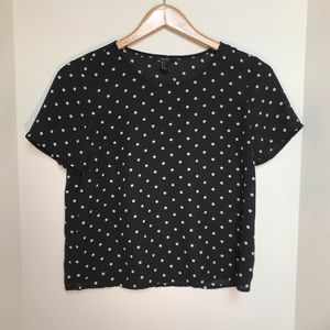 S forever 21 polka dot short sleeve t shirt